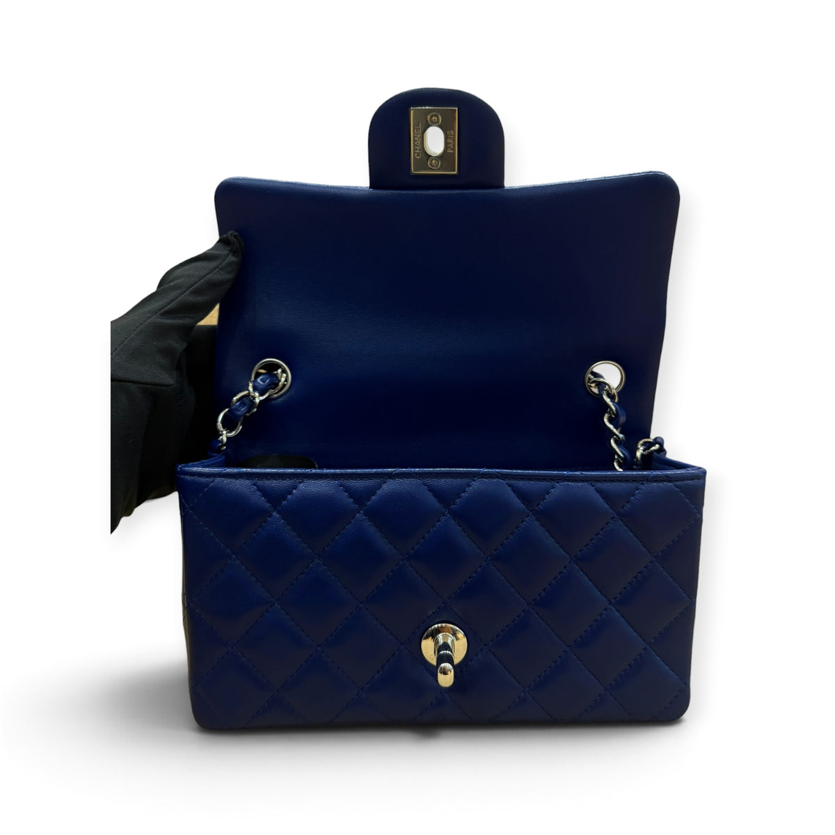 Chanel - Sac mini rectangulaire 20cm bleu