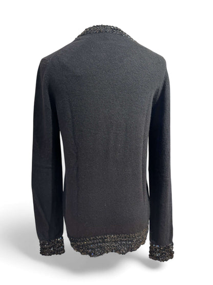 Chanel - Schwarzer Paillettenpullover TM