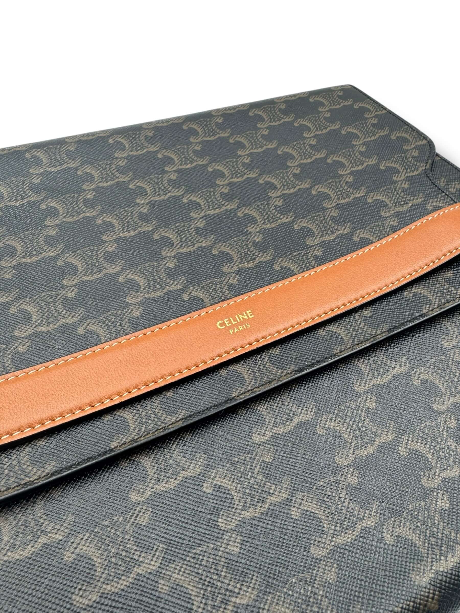 Céline - Pochette toile et cuir
