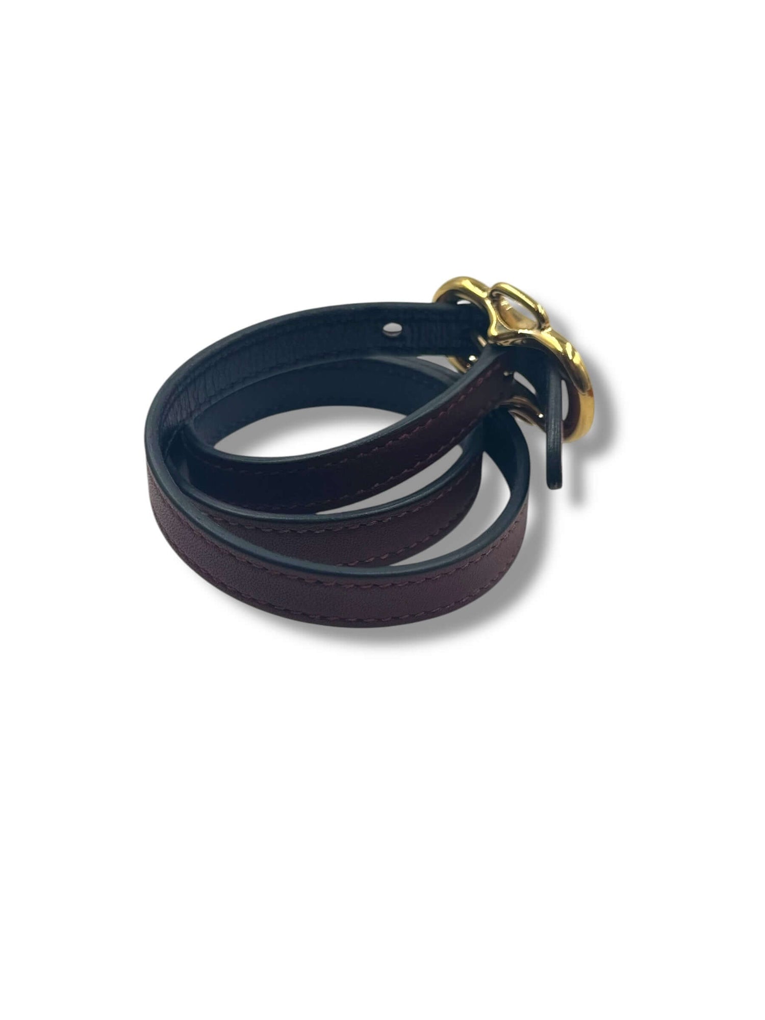 Hermès - Bracelet cuir boucleries triple tour T2