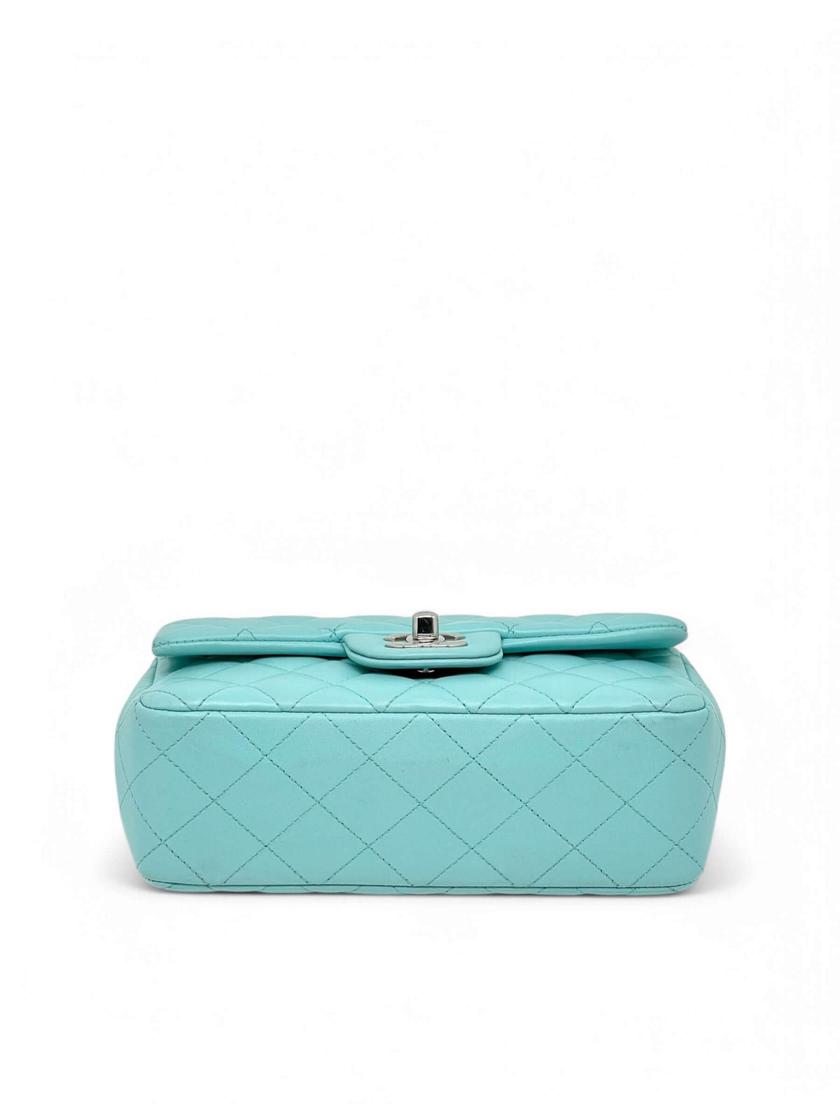 Chanel - Borsa a patta blu Tiffany