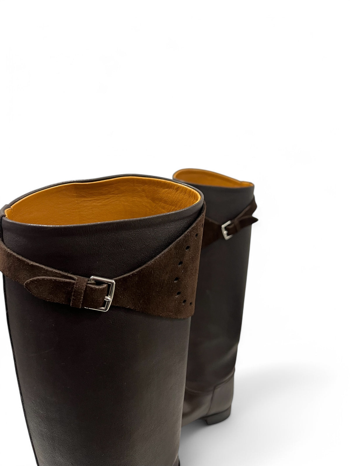 Hermès - Leather and suede boots