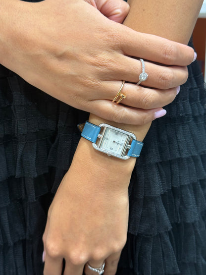 Hermès -Montre Cape Code 27mm full diamants