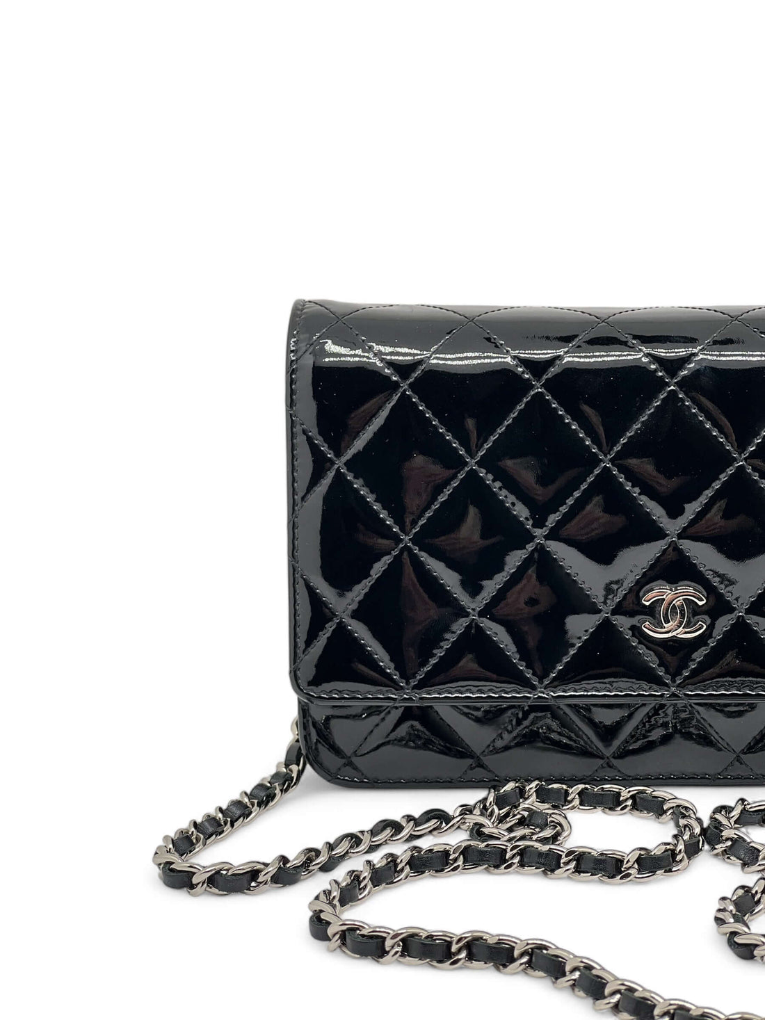 Chanel - Sac Wallet on chain en cuir vernis