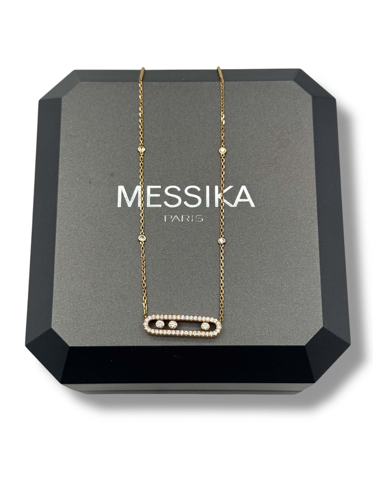 Messika - Collier Baby Move Pavé or rose 18ct