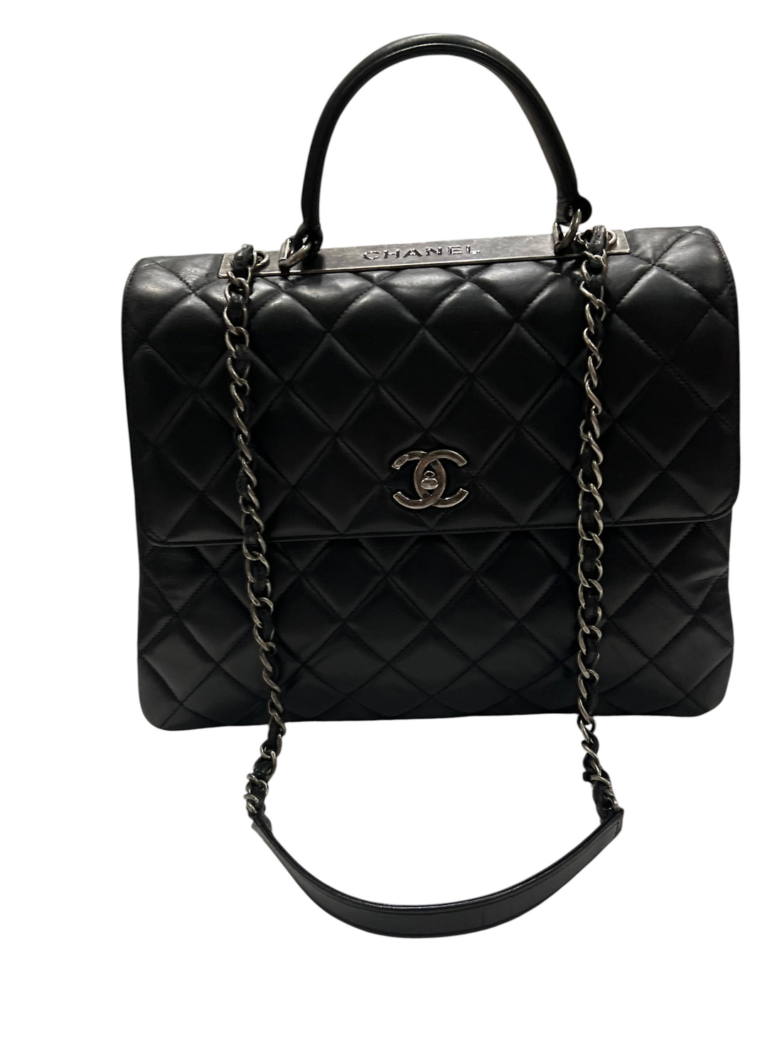 Chanel - sac maxi trendy cuir agneau noir