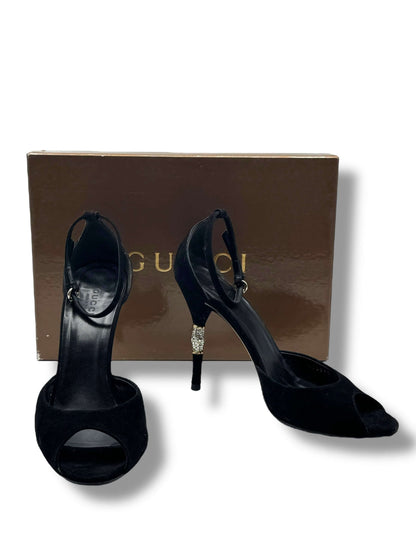 Gucci - Escarpins talons à strass T37C