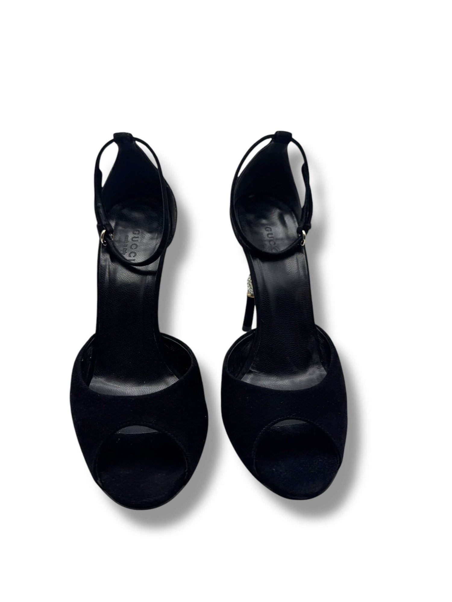 Gucci - Escarpins talons à strass T37C