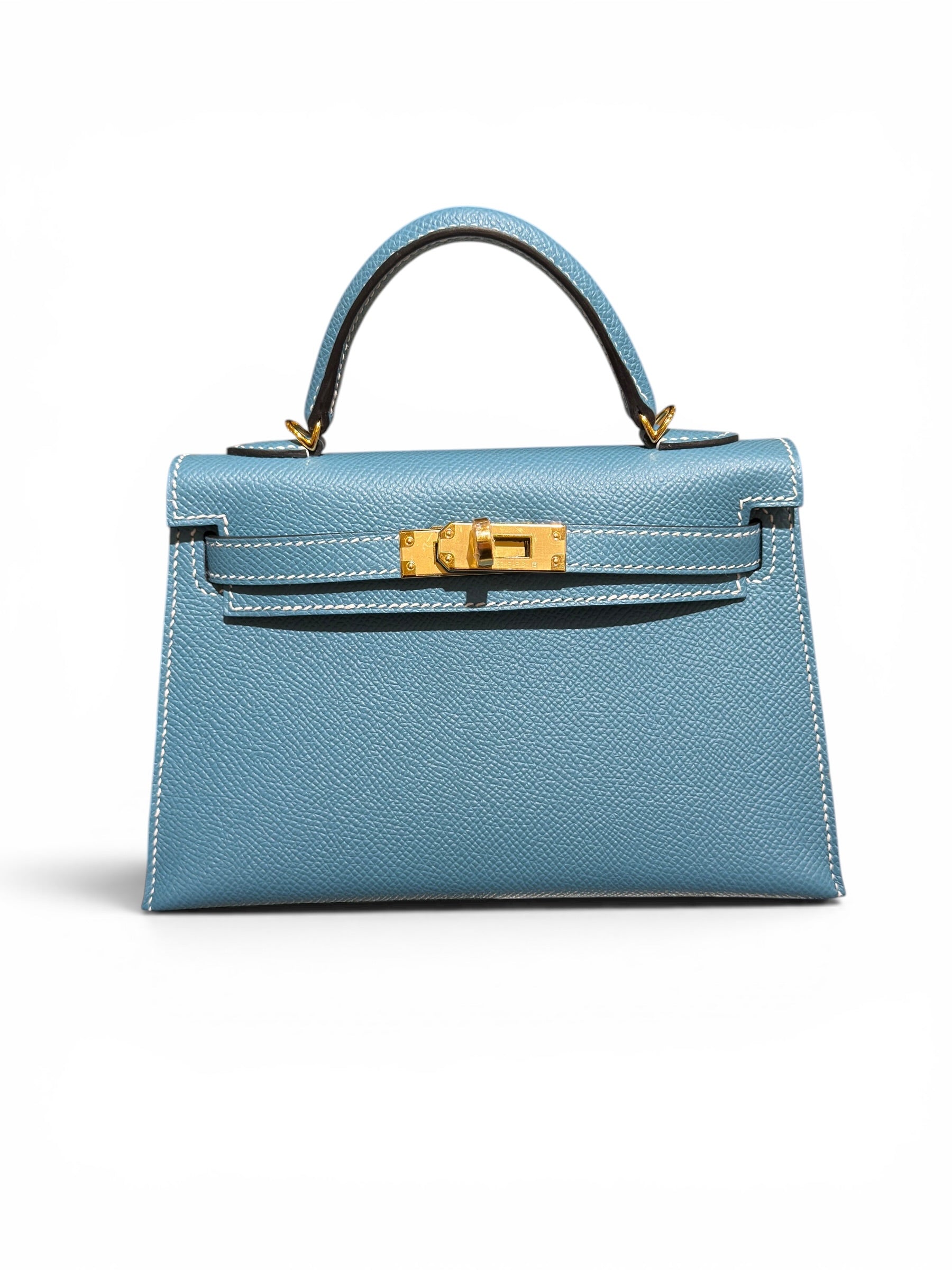Hermès - Sac Mini Kelly Bleu Jeans