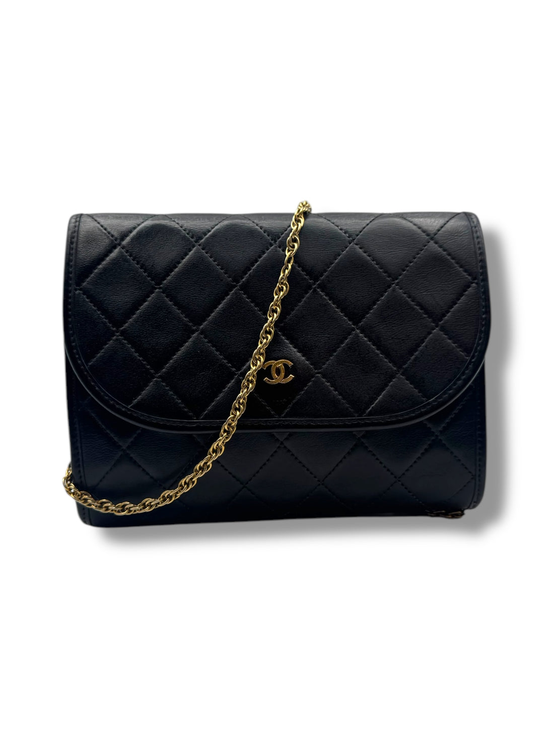 Chanel - Black Leather CC Bag