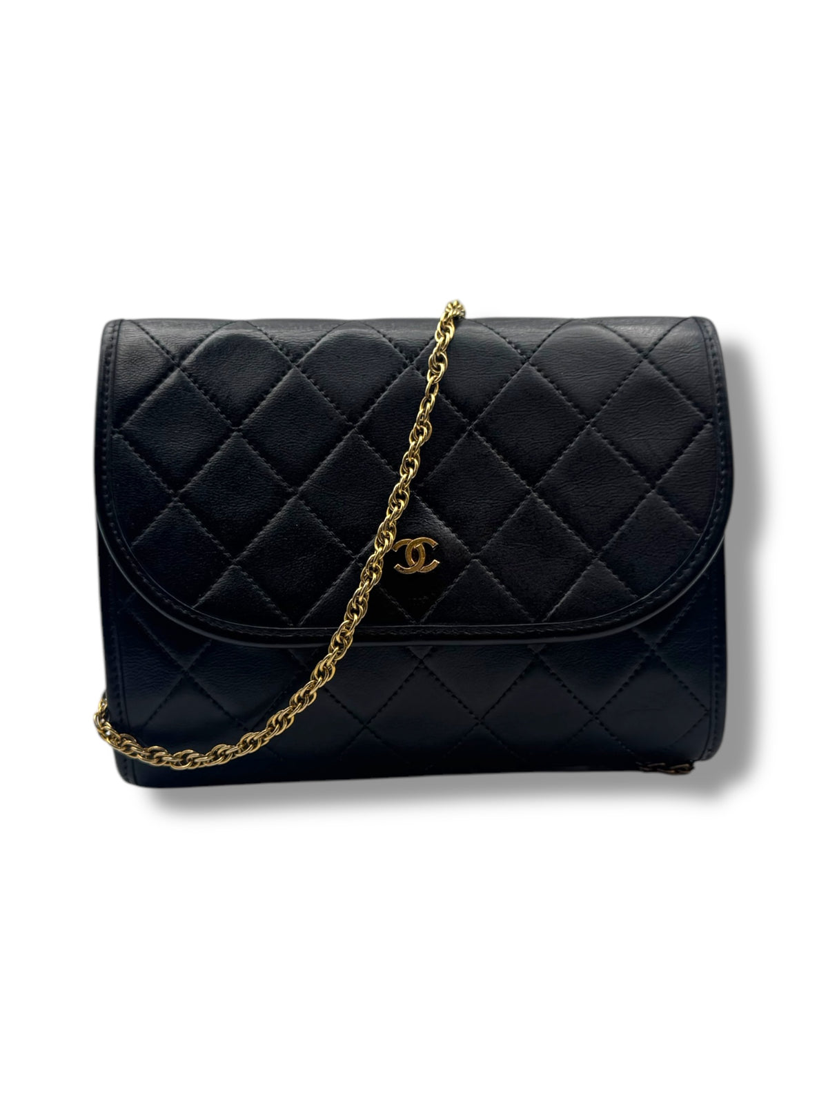 Chanel - Borsa in pelle nera CC
