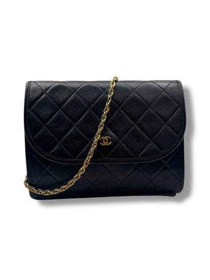 Chanel - Borsa in pelle nera CC