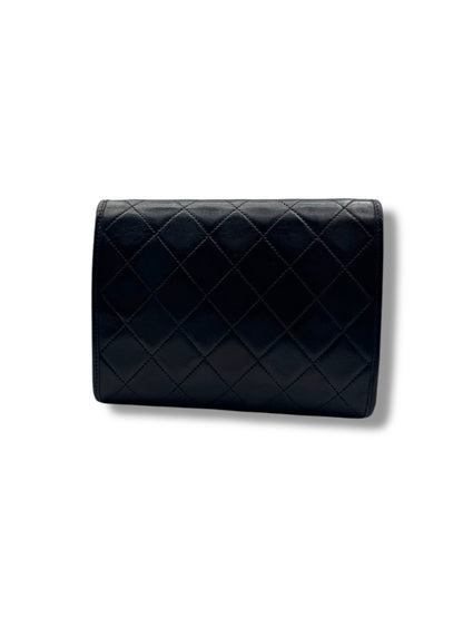 Chanel - Borsa in pelle nera CC