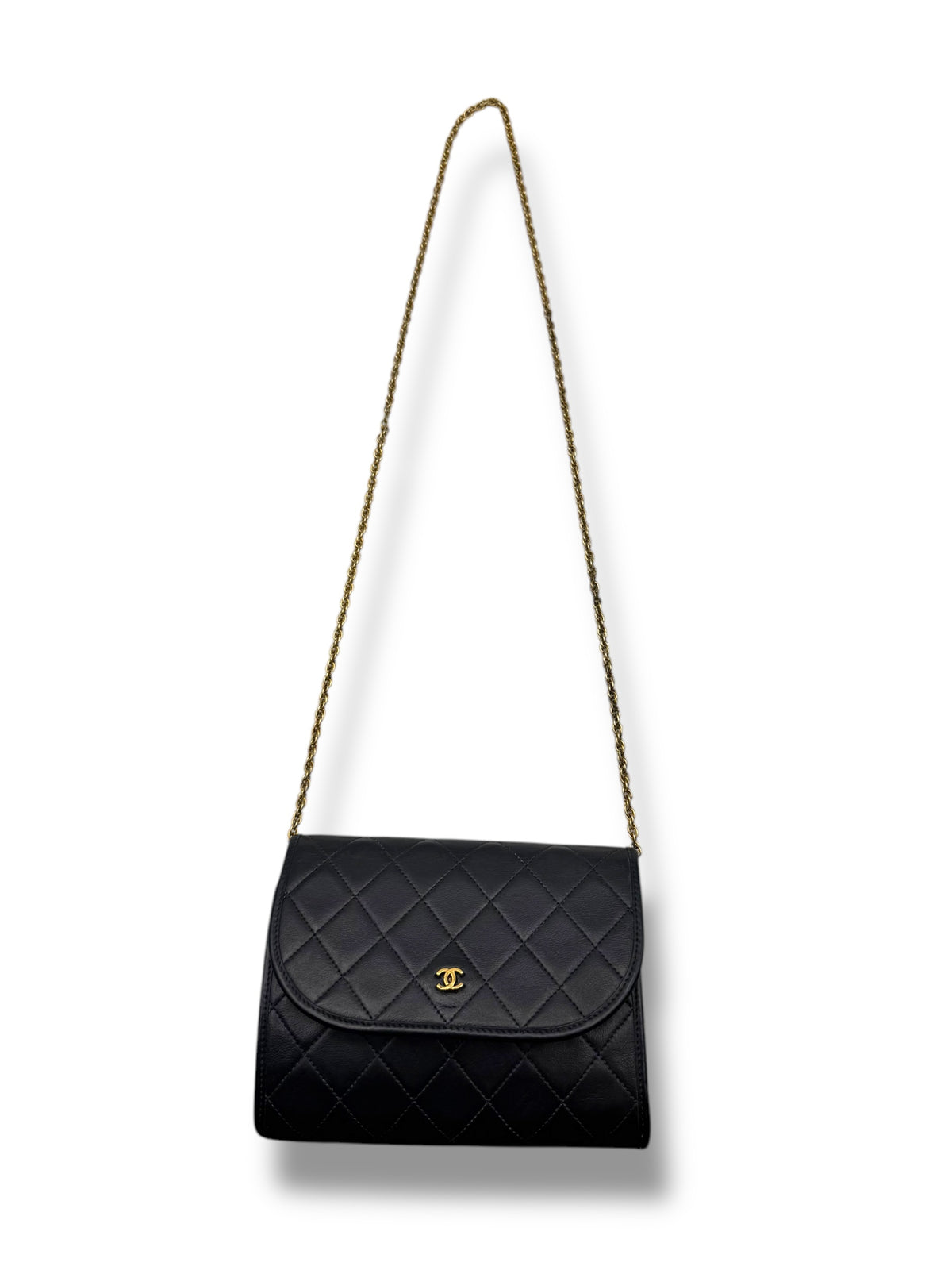 Chanel - Borsa in pelle nera CC