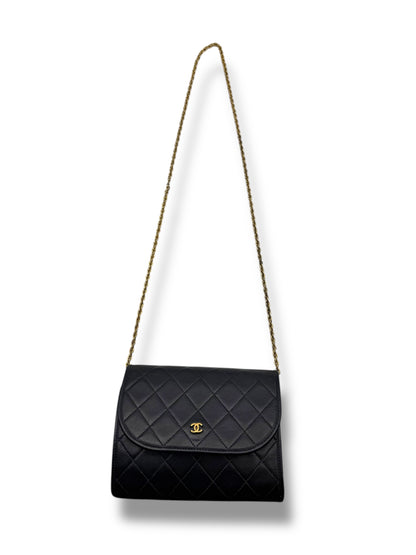 Chanel - Borsa in pelle nera CC