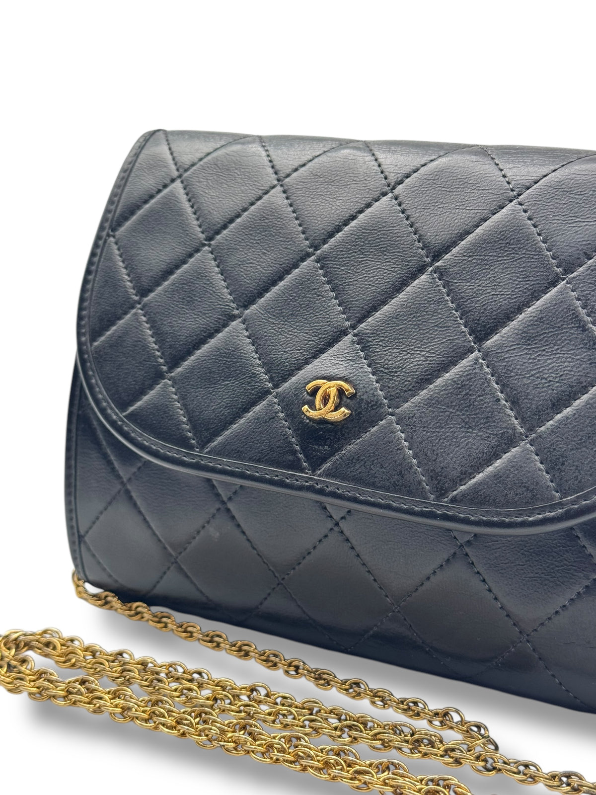 Chanel - Borsa in pelle nera CC