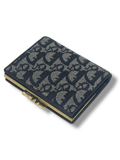 Christian Dior - Portefeuille oblique bleu