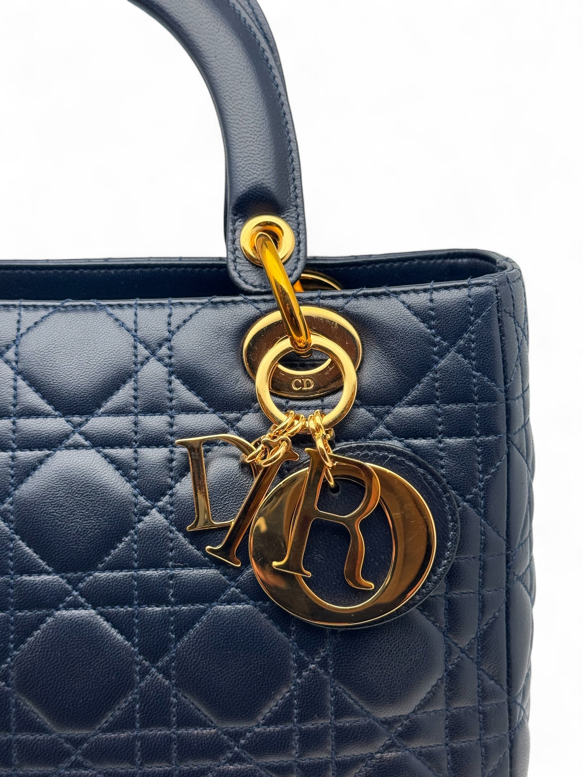 Christian Dior - Lady Dior MM Tasche Blau