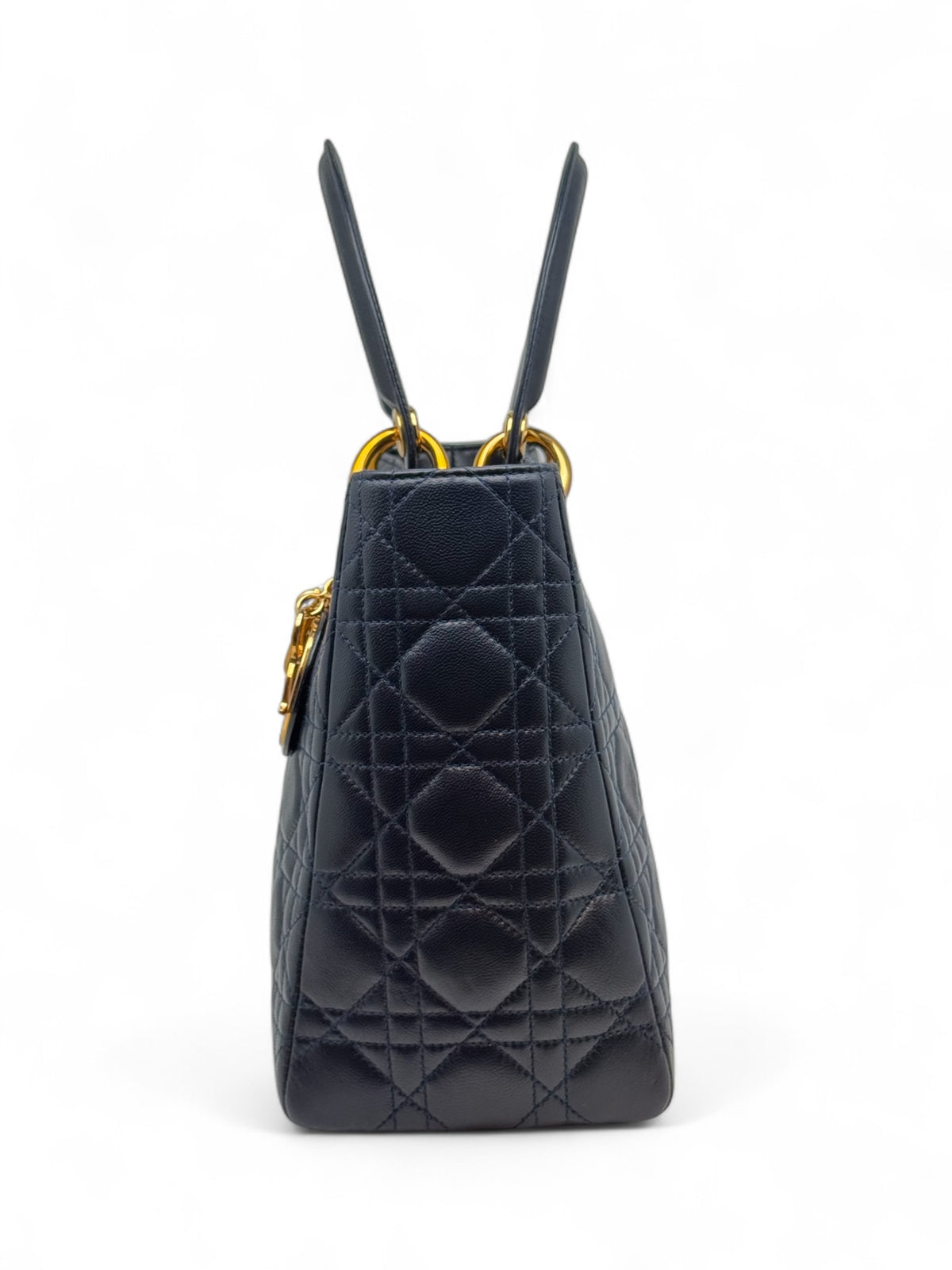Christian Dior - Lady Dior MM Tasche Blau