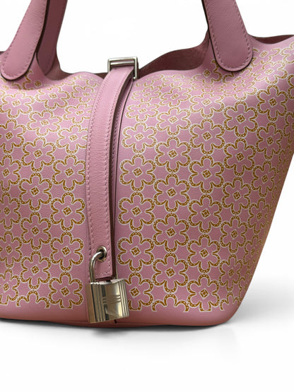 Hermès - Sac Picotin 18 lock édition limitée Lucky Daisy