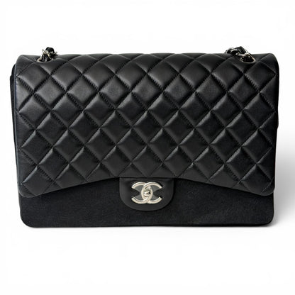 Chanel - Maxi Jumbo cuir d’agneau noir