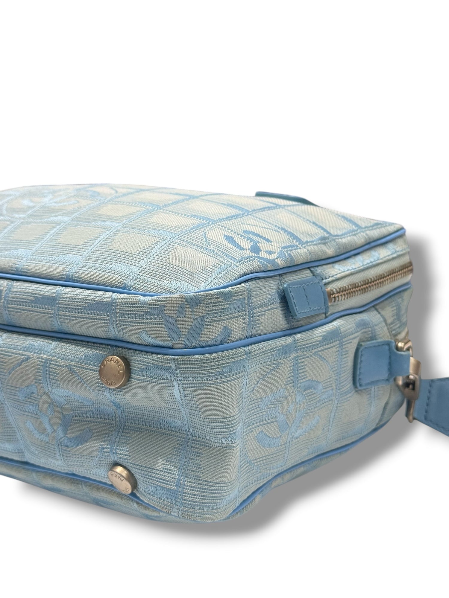 Chanel - Sac Toile bowling bleu