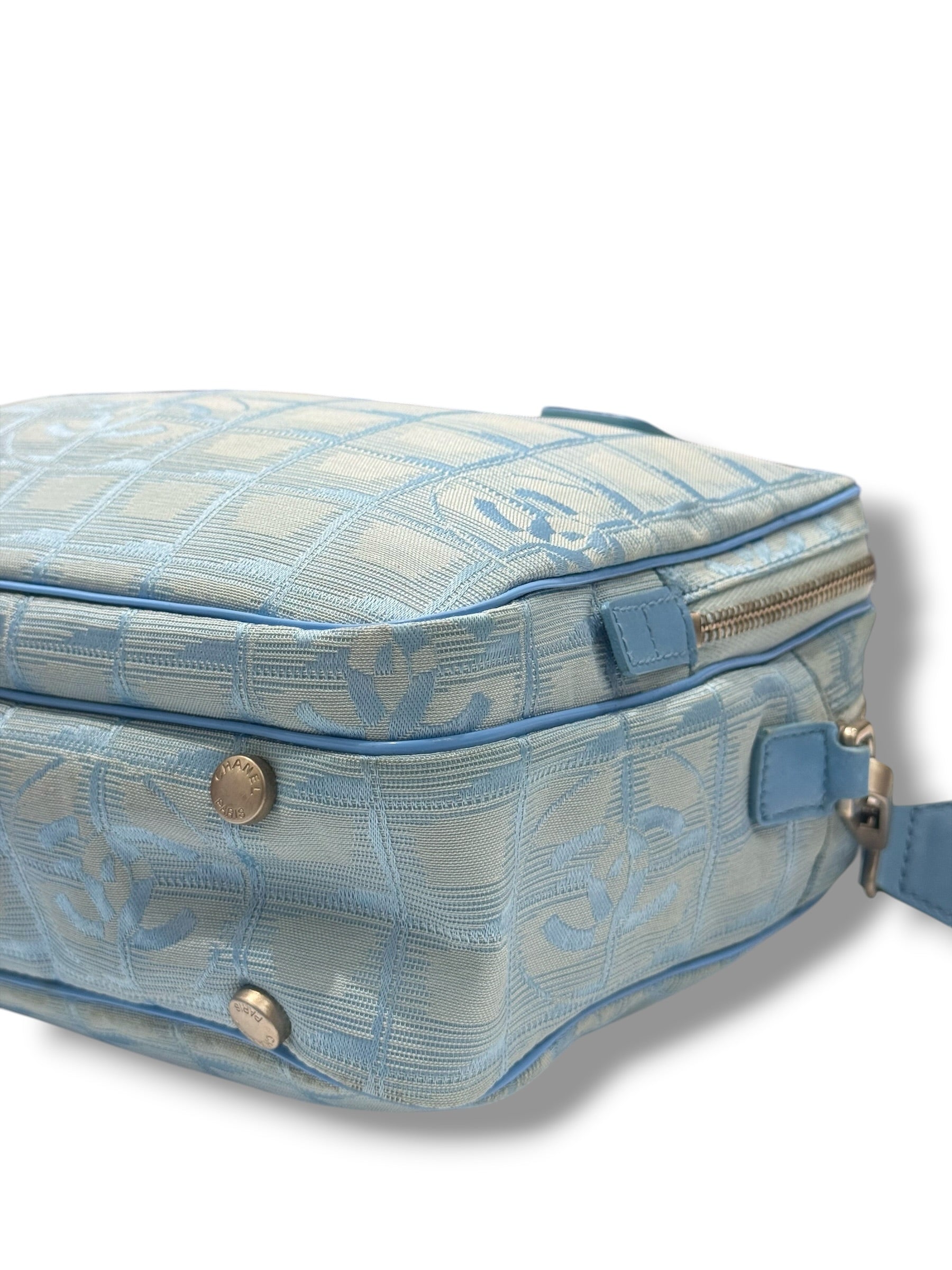 Chanel - Sac Toile bowling bleu