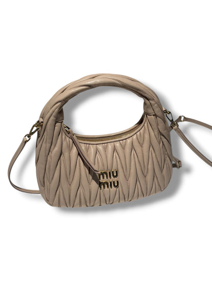 Miu Miu - Sac Wander nude nappa matelassé