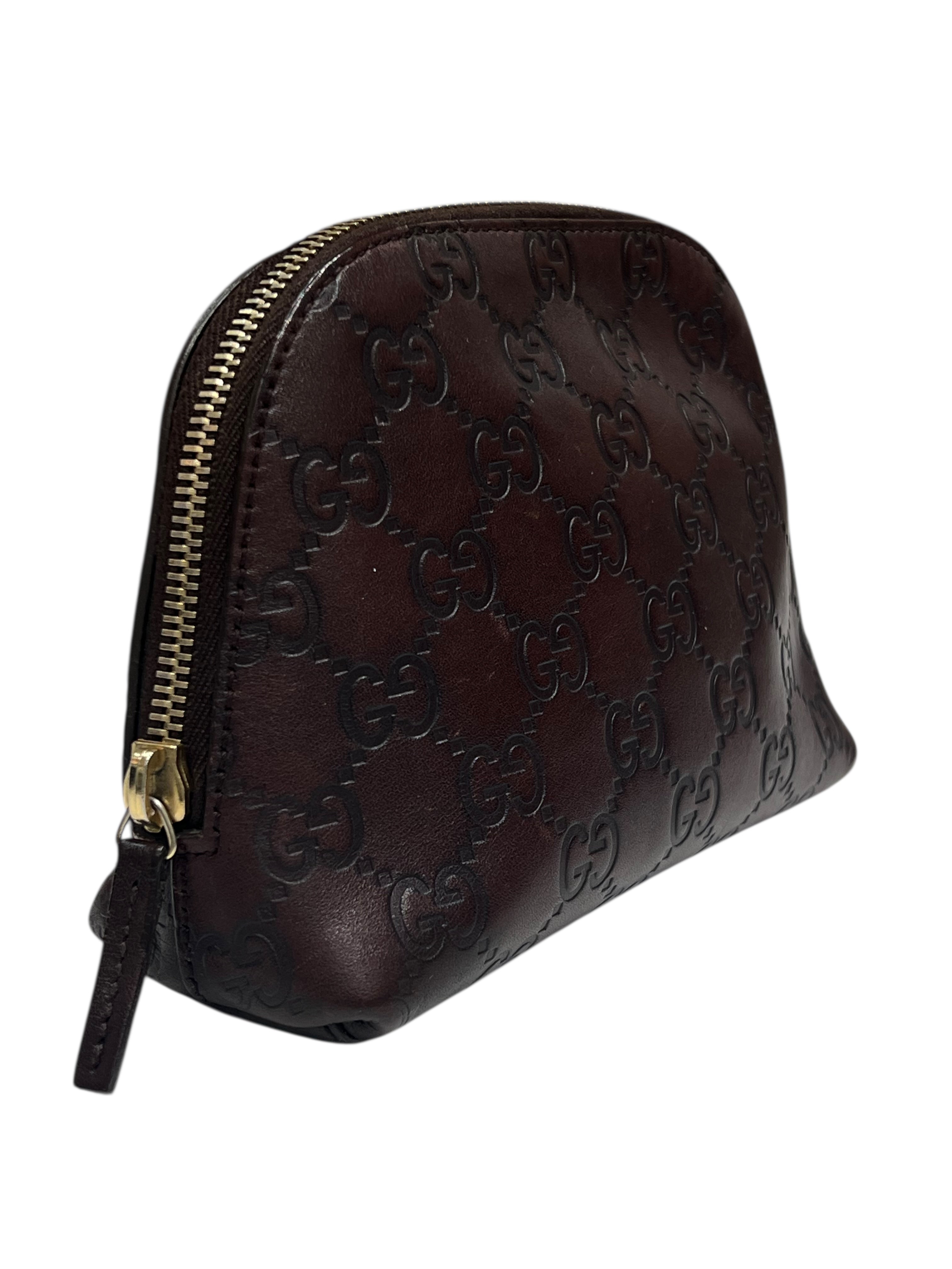 Gucci - pochette cuir brun