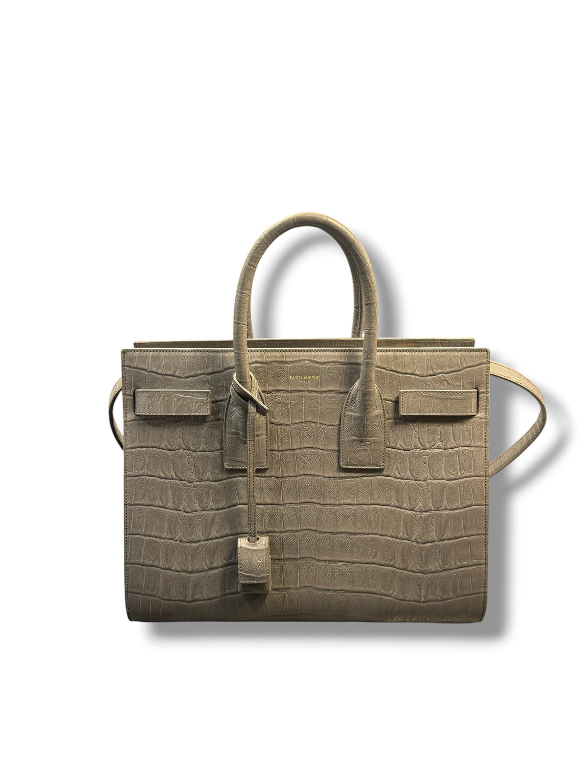 Saint Laurent - Sac De Jour Medium embossée croco gris