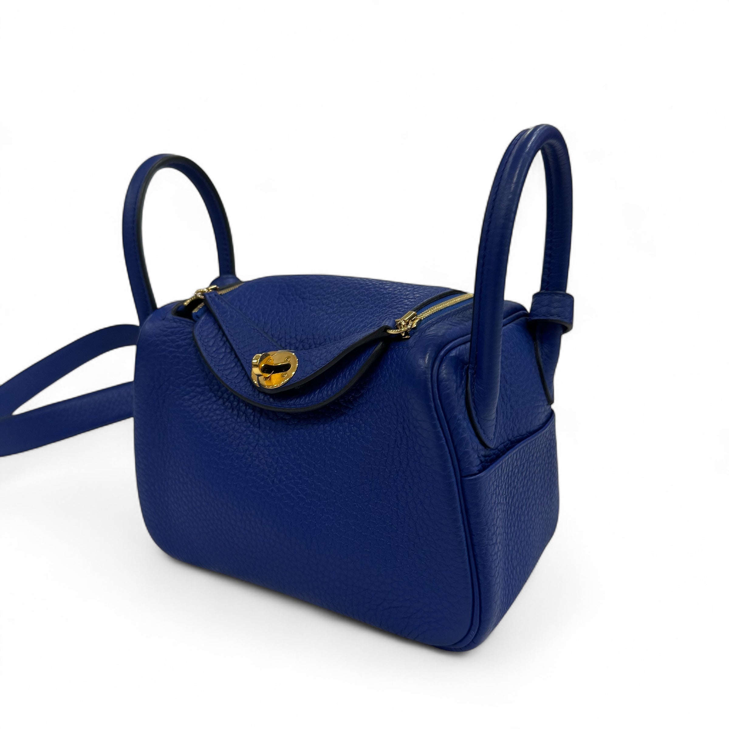 Hermès - Mini Lindy bleu royale