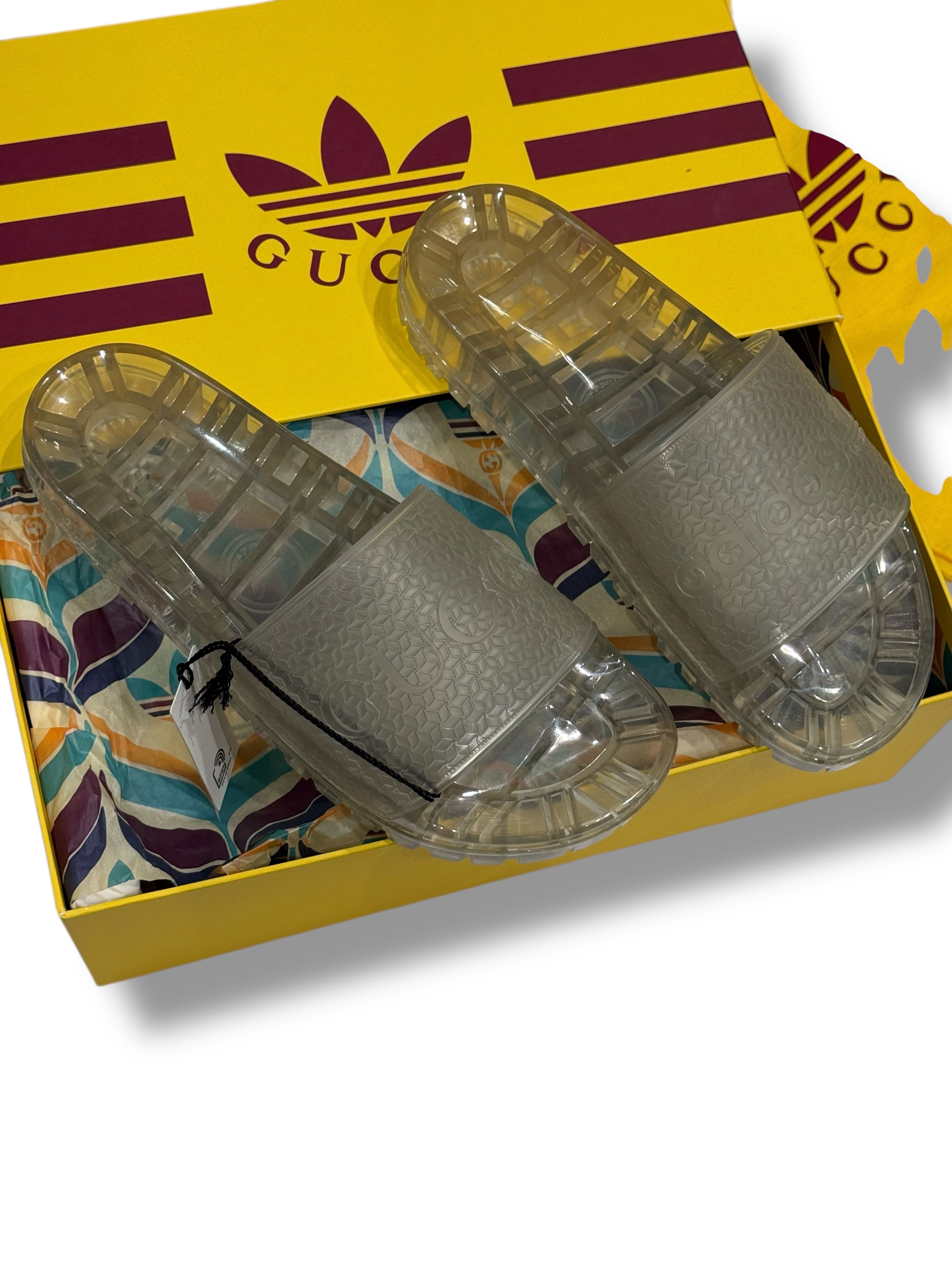 Gucci X Adidas slide sandals, size 40