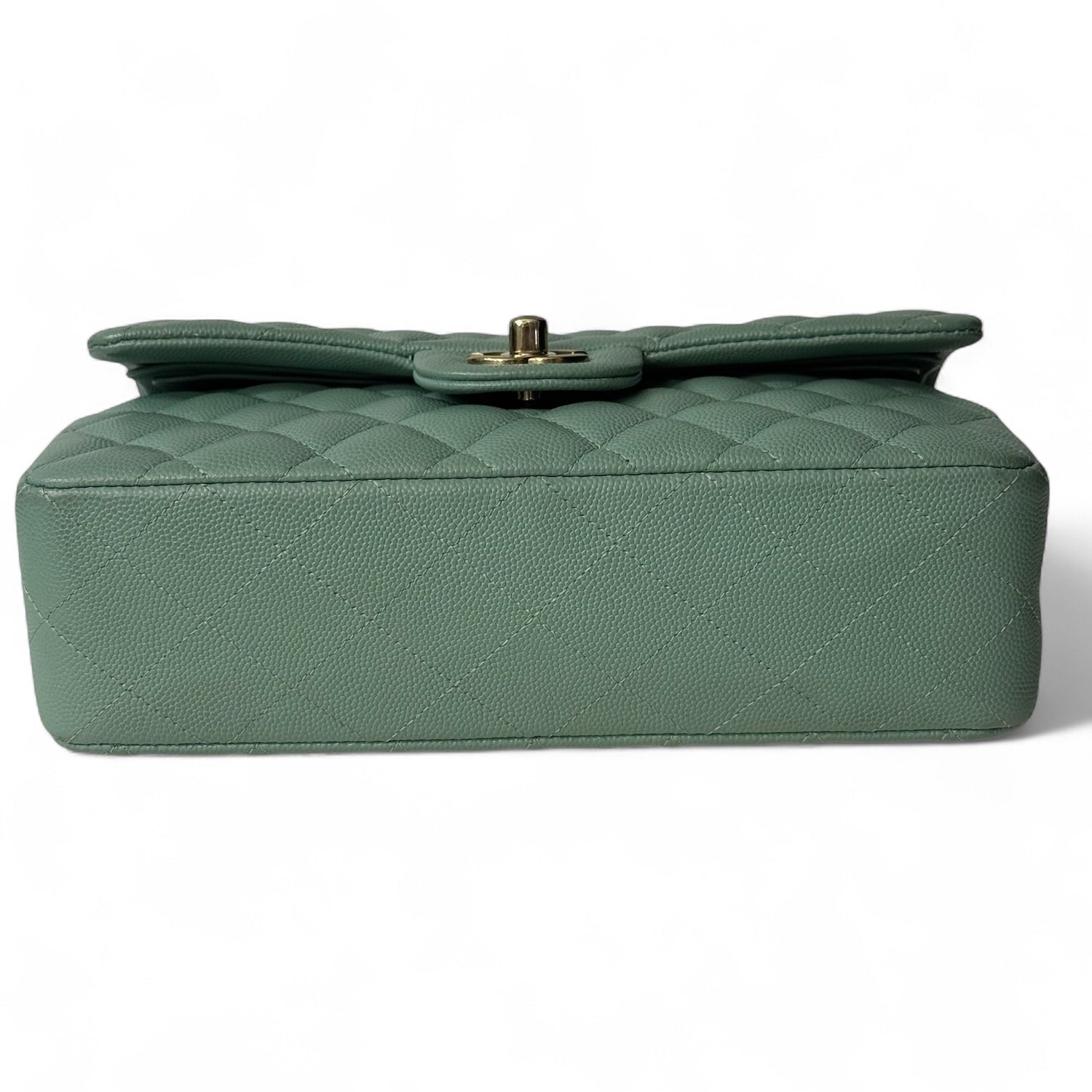 Chanel - Borsa Timeless pelle caviar verde acqua