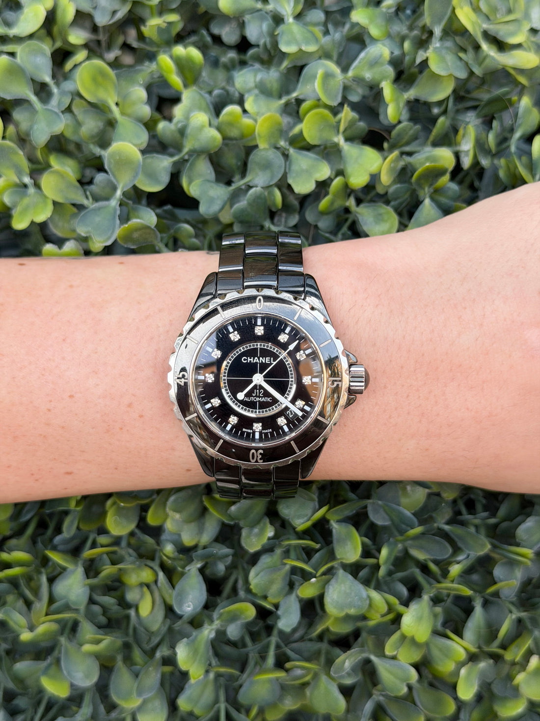 Chanel - J12 watch, 38 mm, diamond indexes
