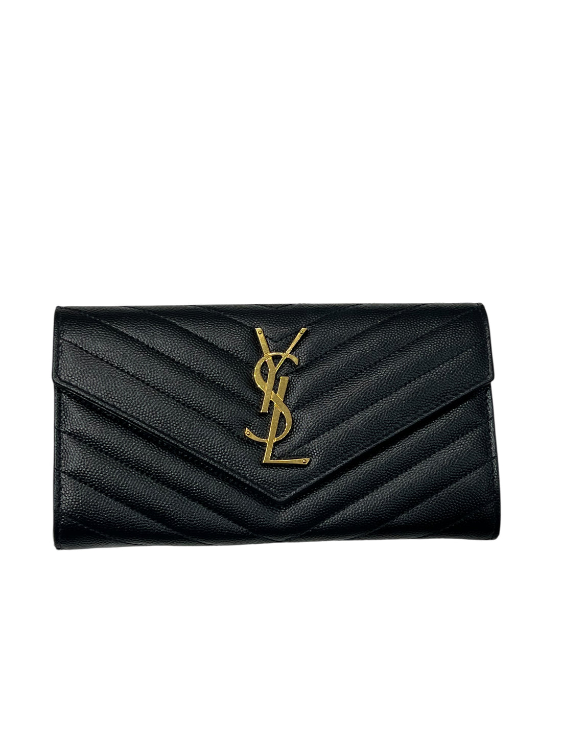 Saint Laurent - portefeuille Cassandre cuir noir