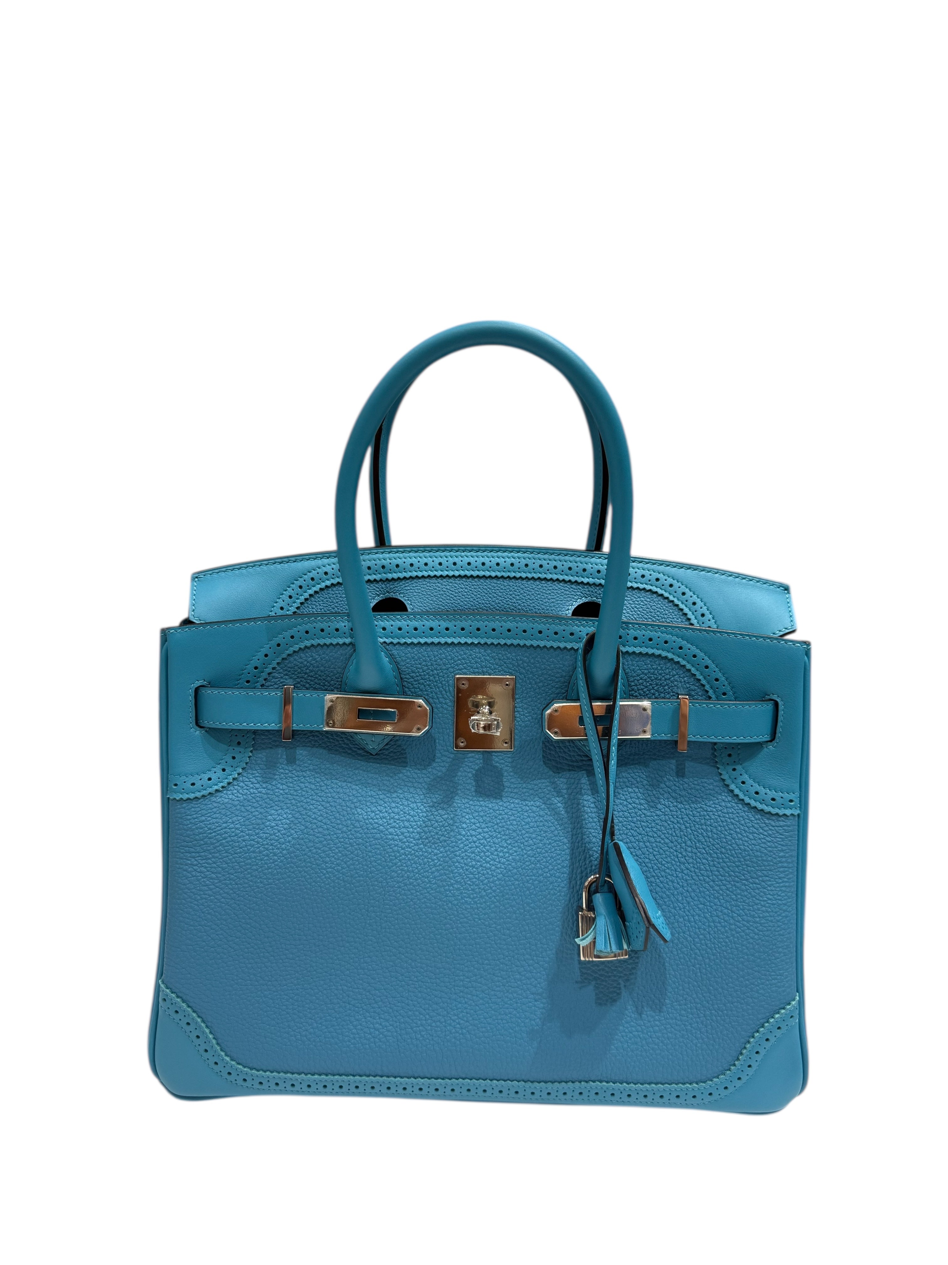 Hermès - Birkin 30 Ghilli togo/swift Turquoise PHW
