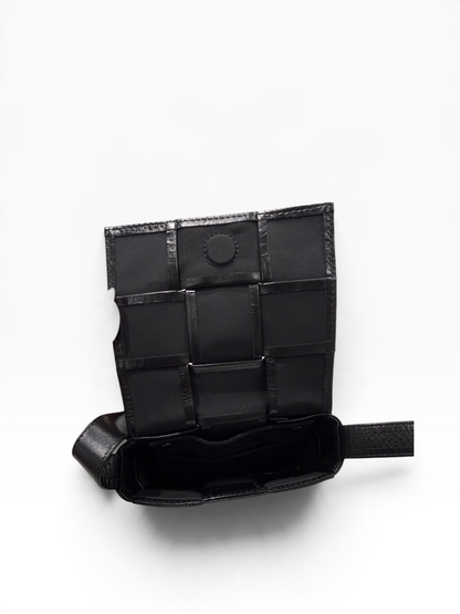 Bottega Veneta - Sac cassette mini cuir noir