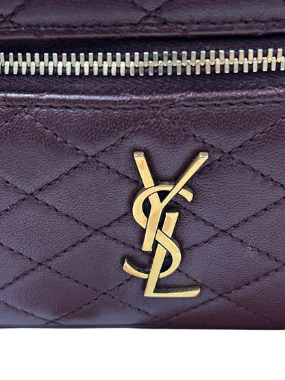 Saint Laurent - Sac vanity gaby cuir bordeaux