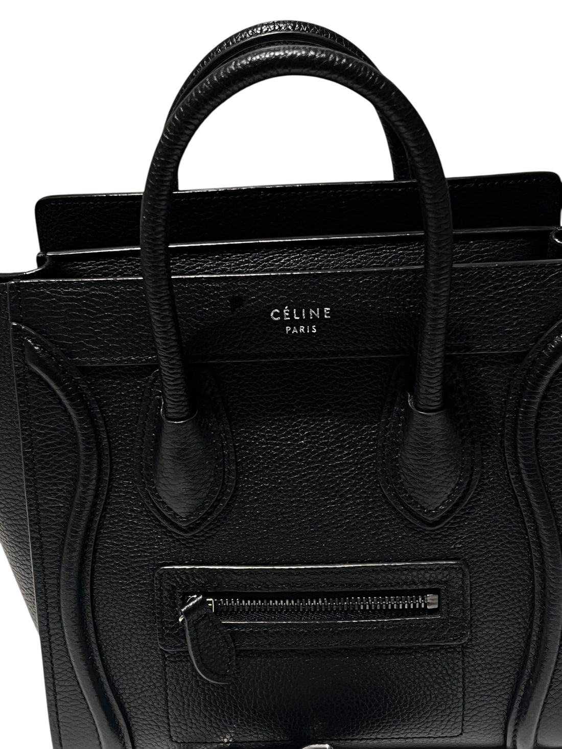 Celine - sac luggage cuir noir PM