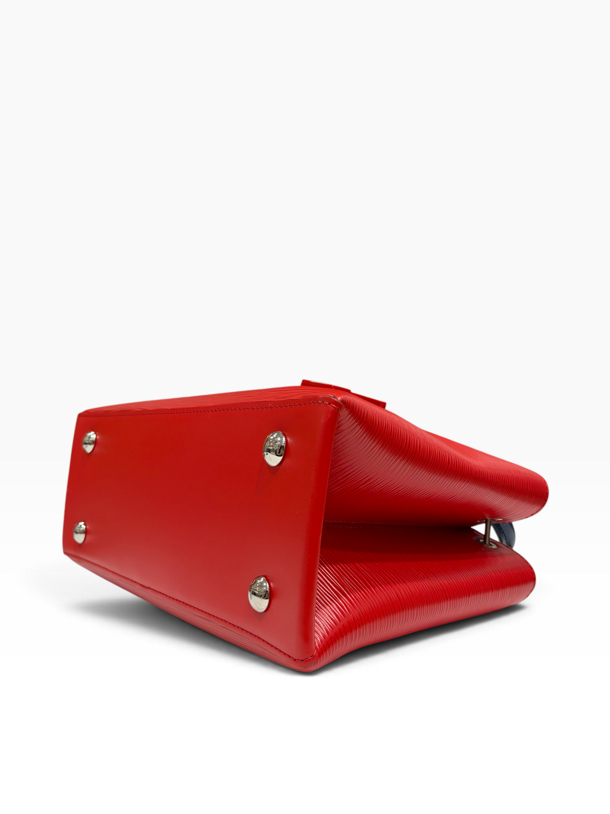 Louis Vuitton - Sac Kleber cuir épi rouge et bleu