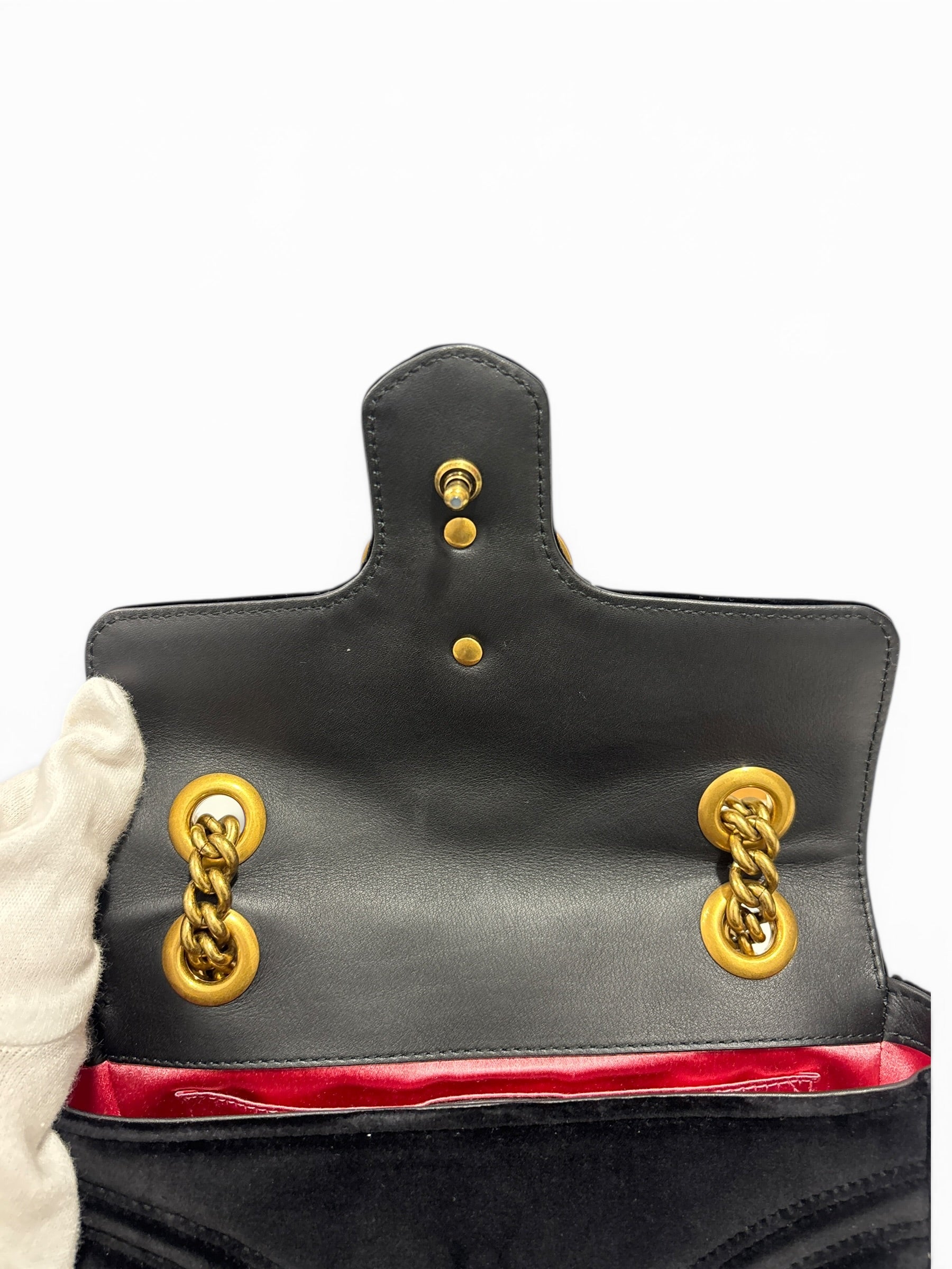 Gucci Sac à Bandoulière GG Marmont en Velours | Les Folies d’Eugénie