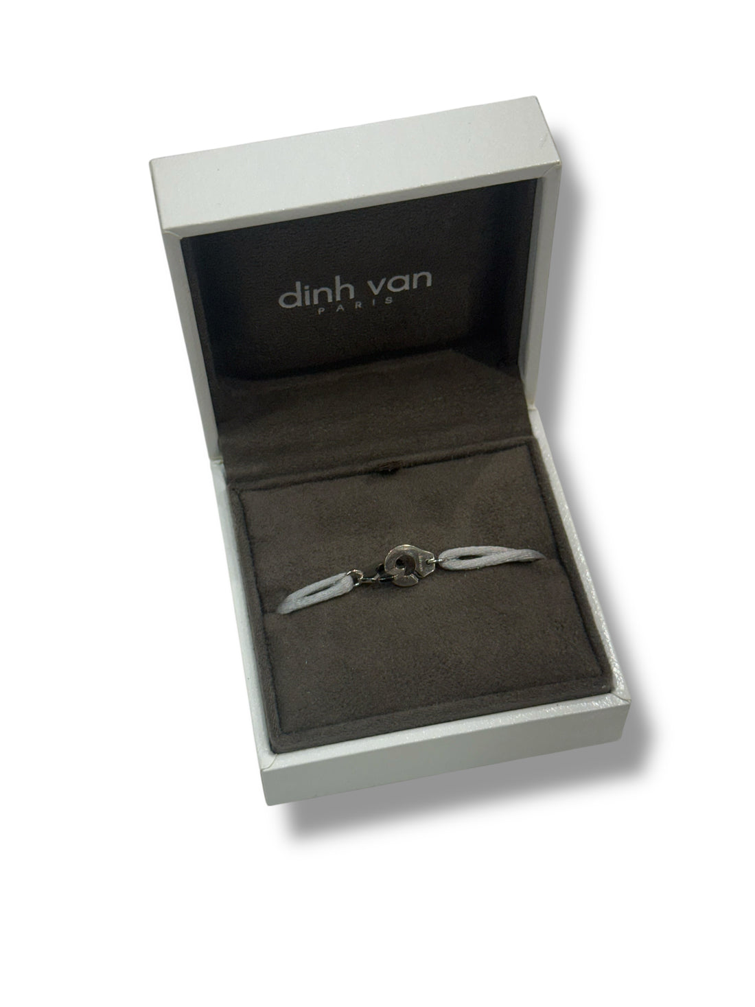 Dinh van - Bracelet menotte R8 or blanc