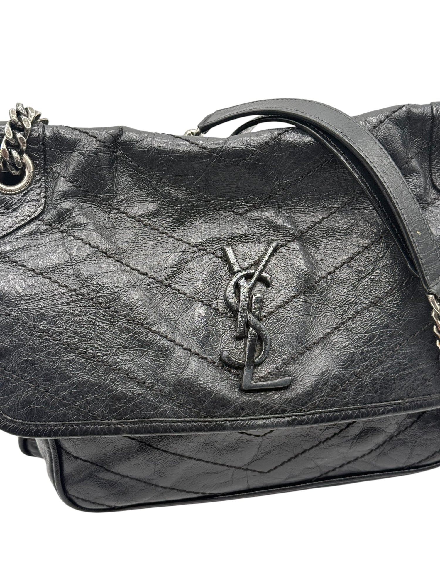 Saint Laurent - Sac Nikki cuir noir All black