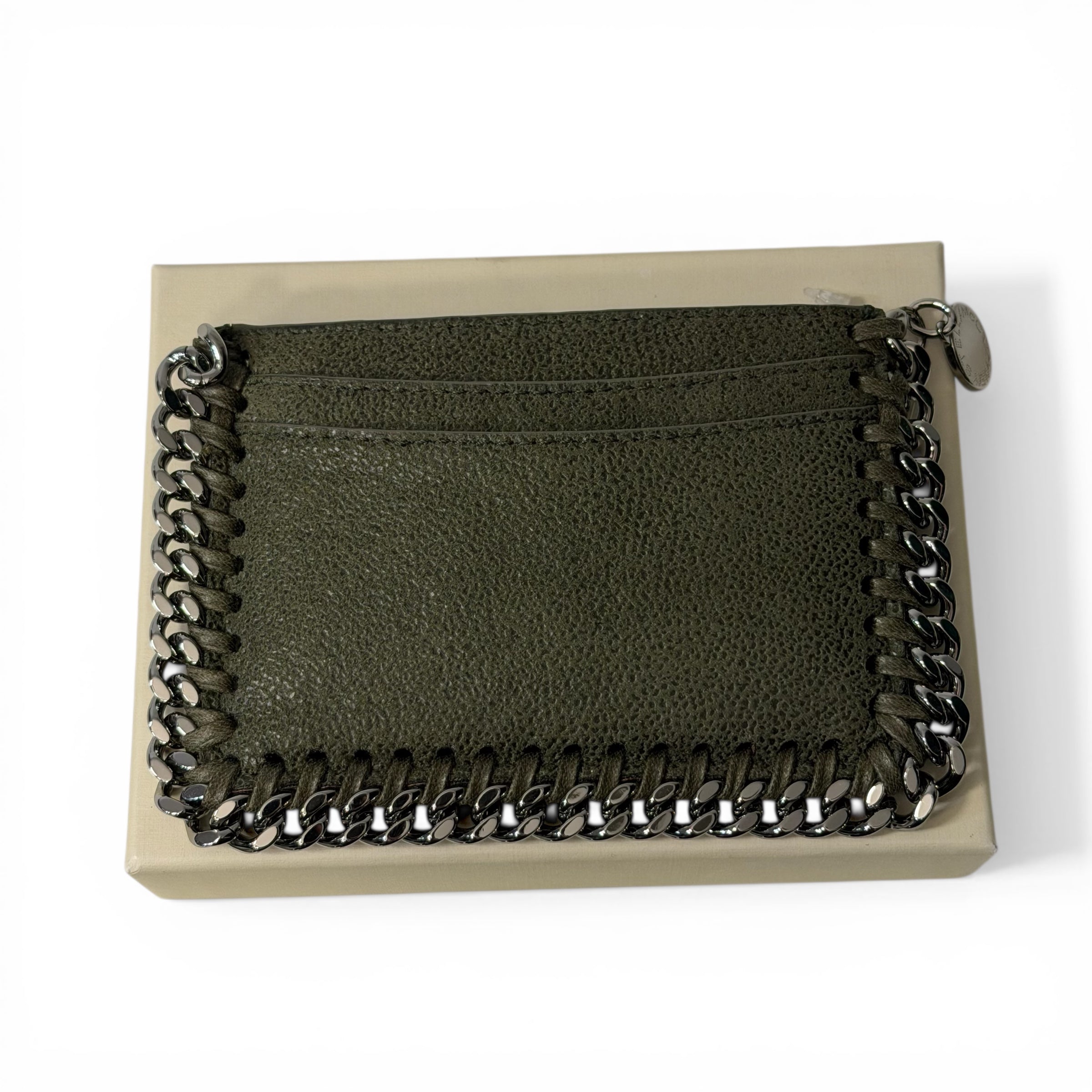 Stella McCartney Porte Cartes Falabella Kaki | Les Folies d’Eugénie