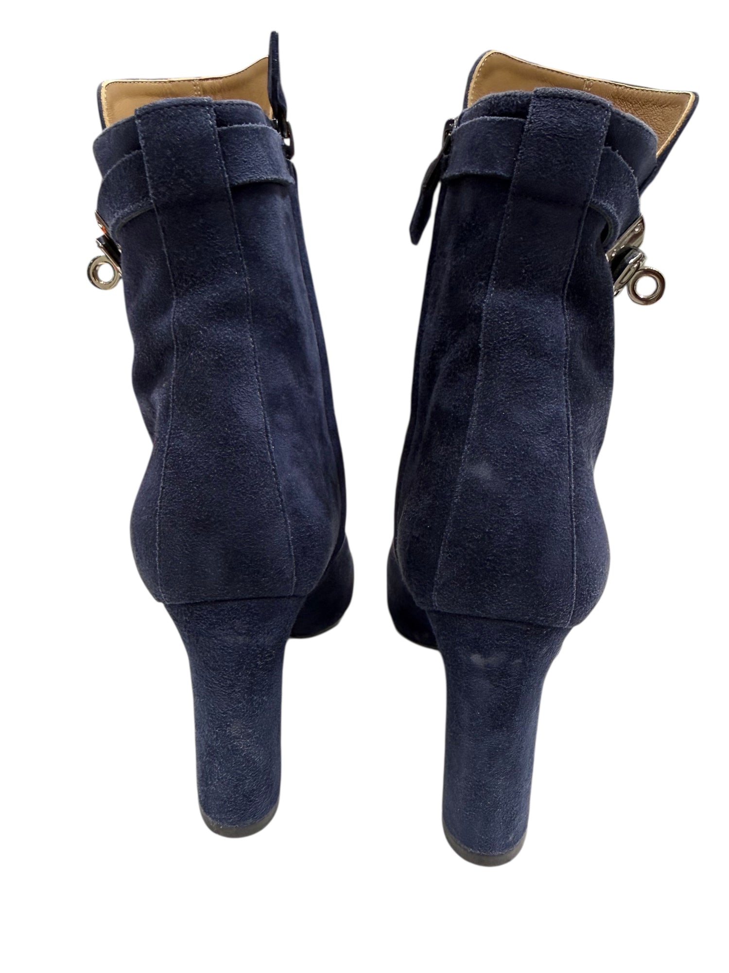 Hermès - Bottines en daim et boucle Kelly T35