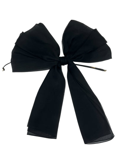 Saint Laurent Collier-Cravate Noeud Noir | Les Folies d’Eugénie