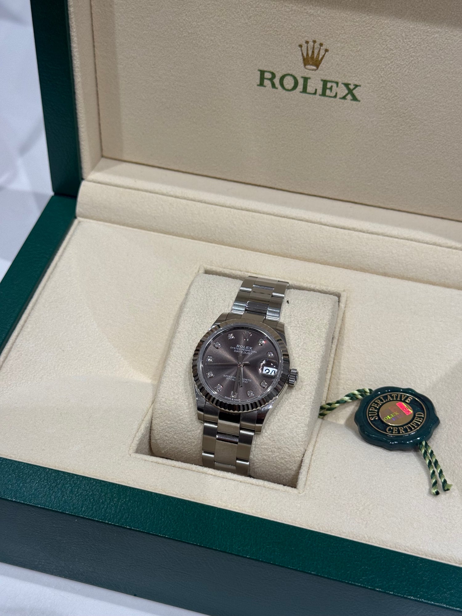 Rolex - Montre Datejust 31 mm diamants et Oyster