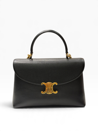 Céline / sac nano triomphe cuir noir