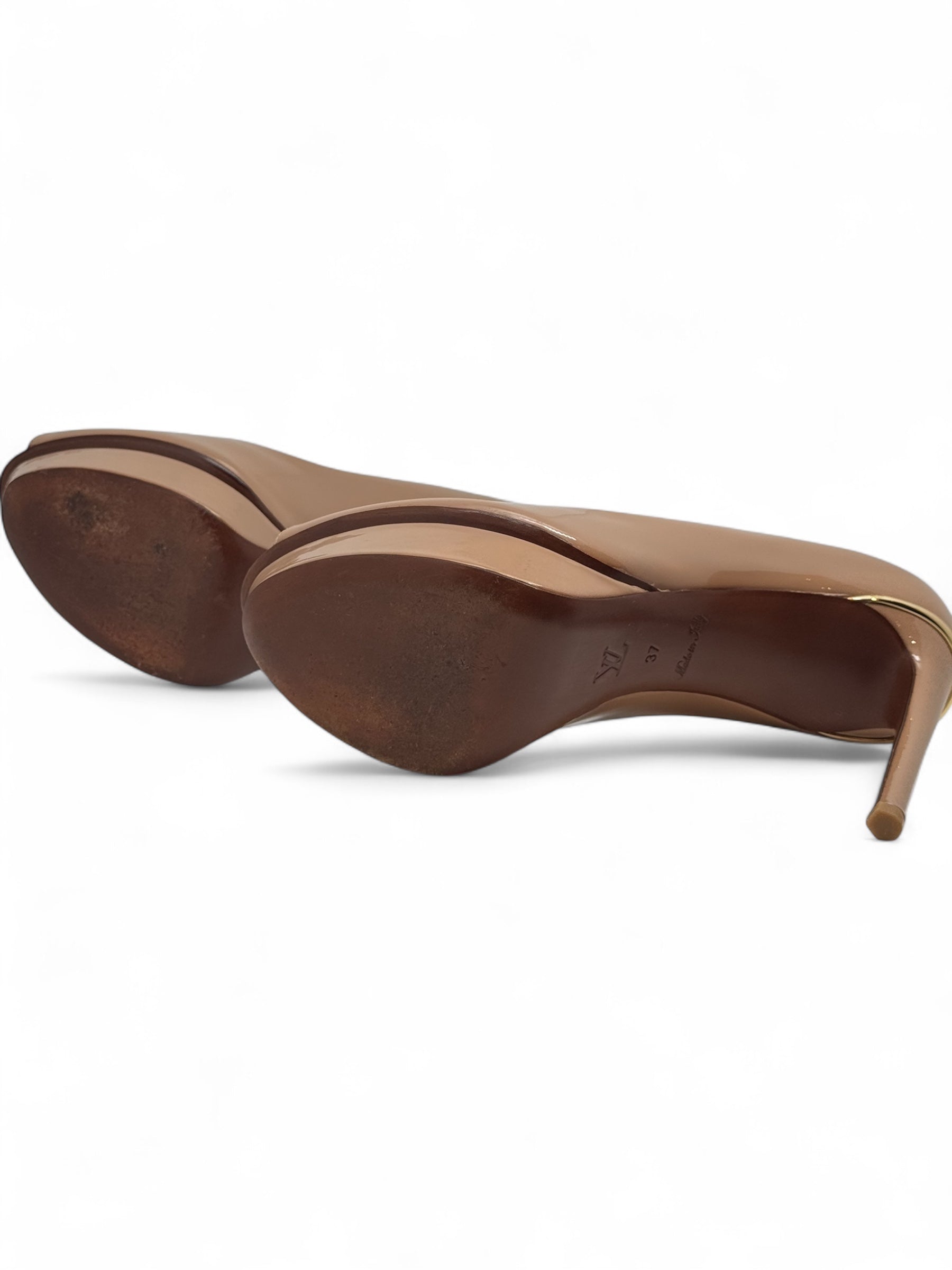 Louis Vuitton - Décolleté beige verniciato T37