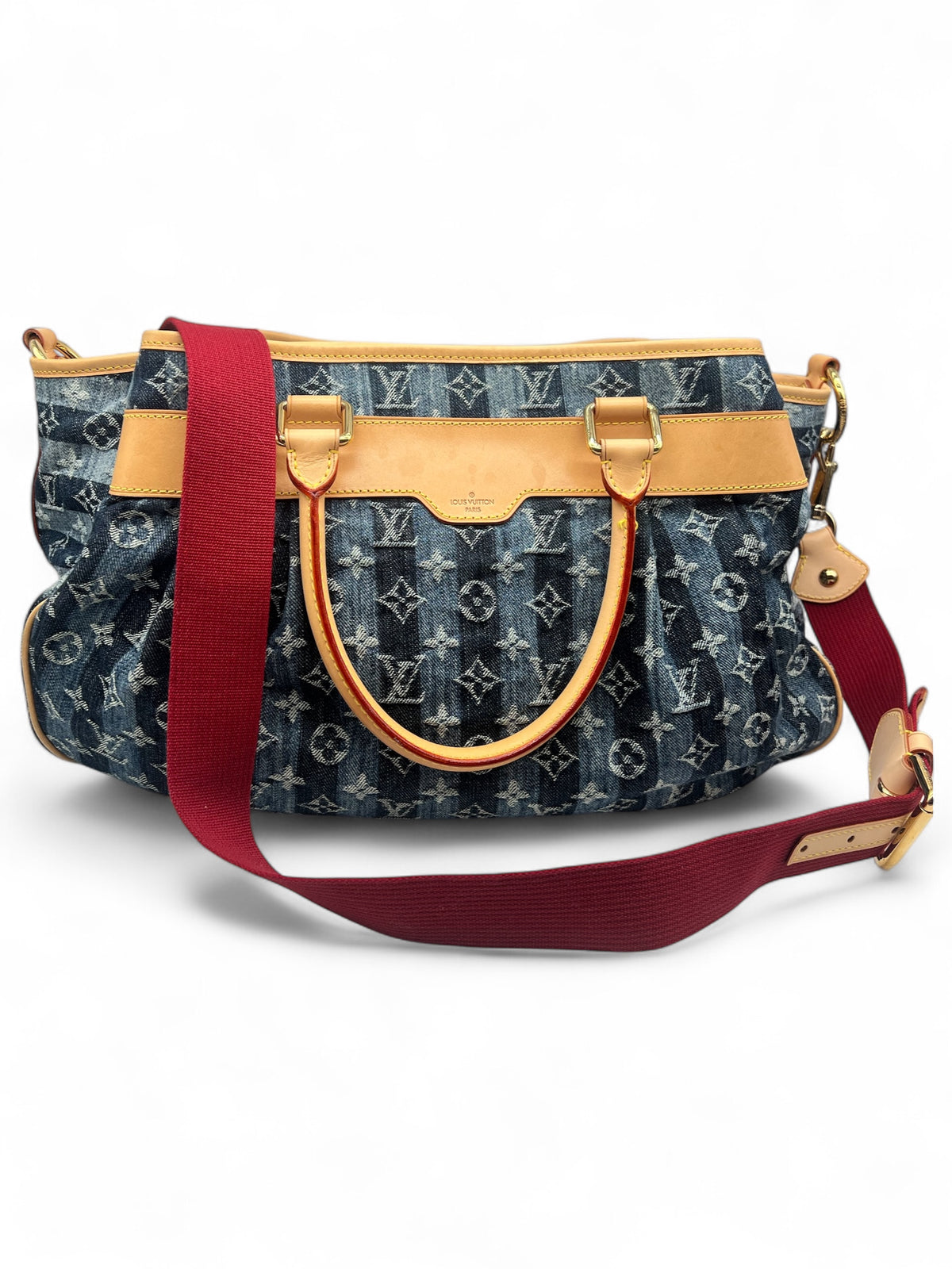 Louis Vuitton - Gestreifte Tragetasche GM Denim